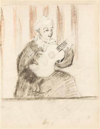 ARTHUR B. CARLES Woman Playing a Guitar.                                                                                                         